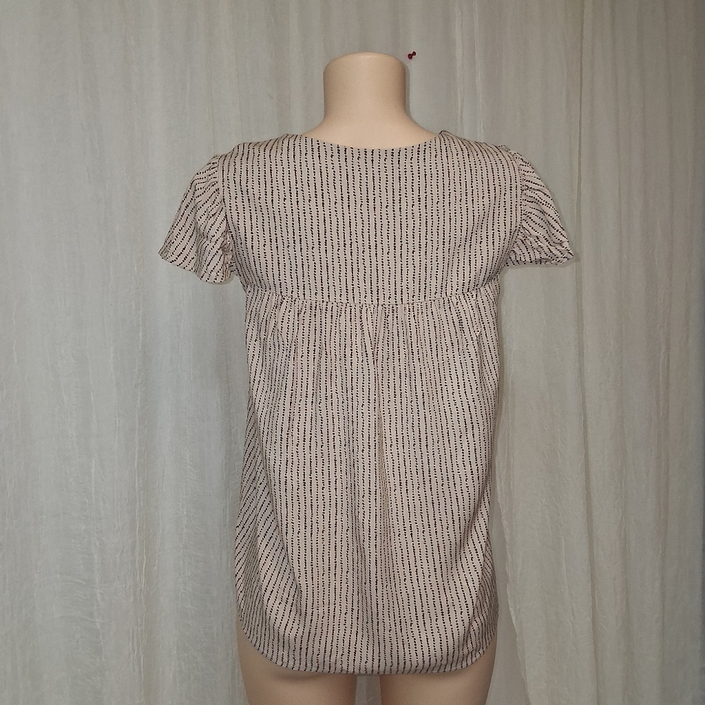 Tribal Women's Blouse Bohemian Chic with Pink Floral Embroidery Size M - Picture 8 of 14